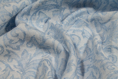 Soft Cotton Jacquard - Blue and White