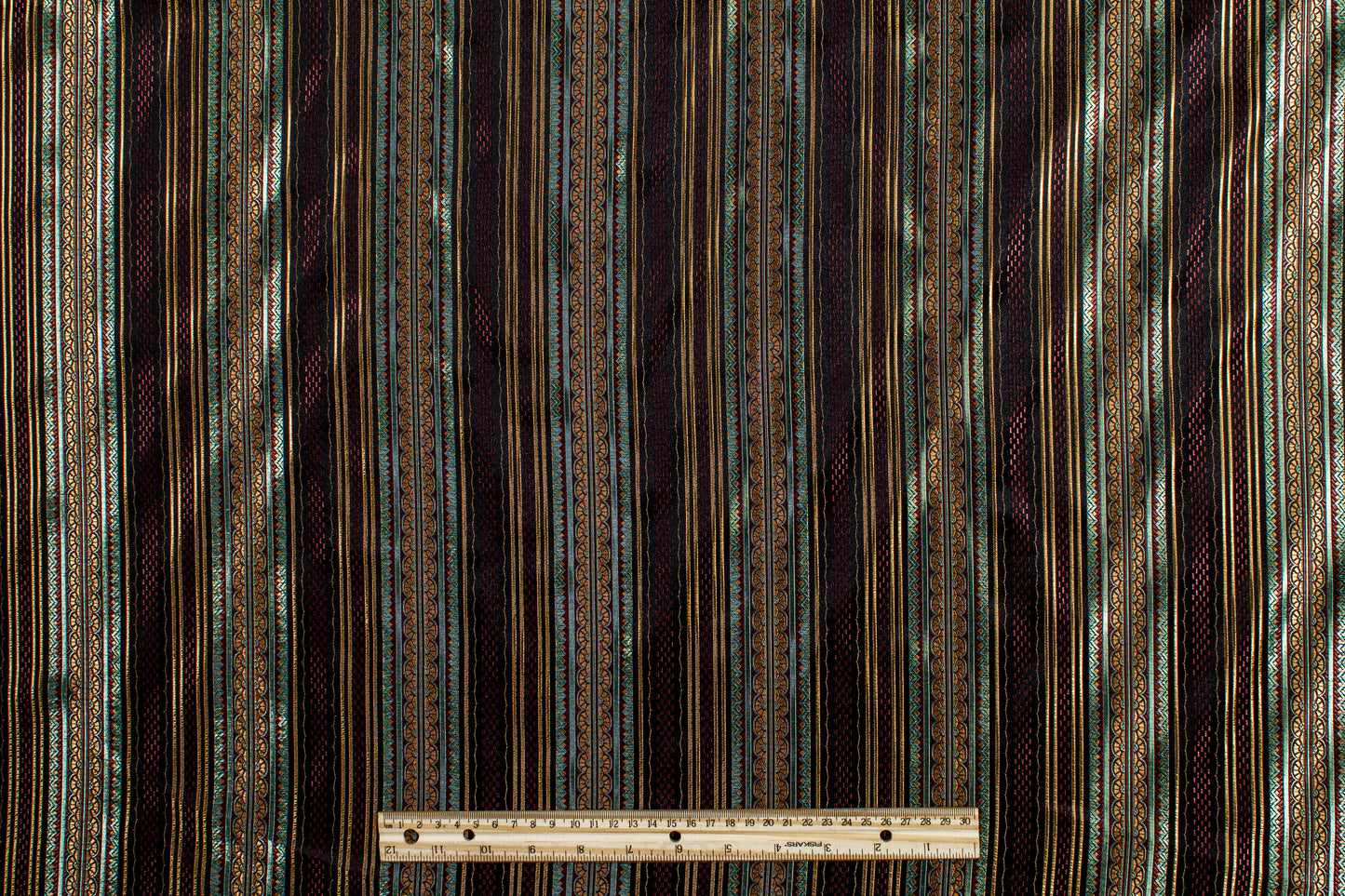 Striped Viscose Nylon Satin Jacquard - Multicolor