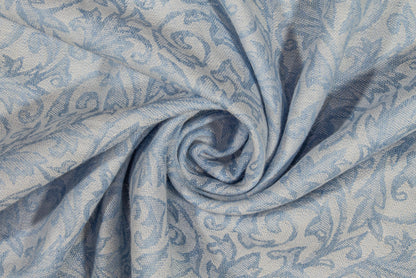Soft Cotton Jacquard - Blue and White