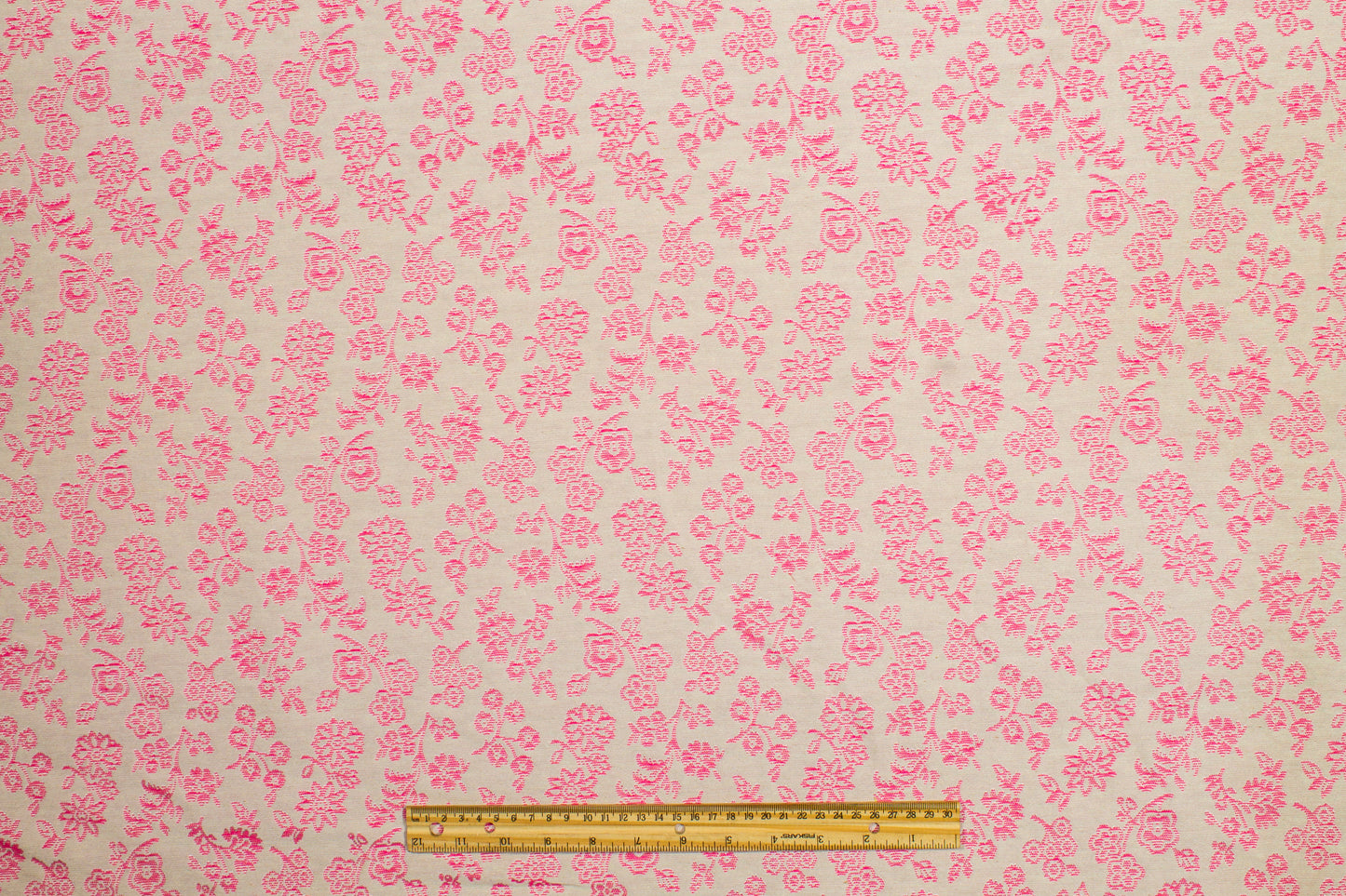 Floral Italian Cotton Brocade - Baby Pink