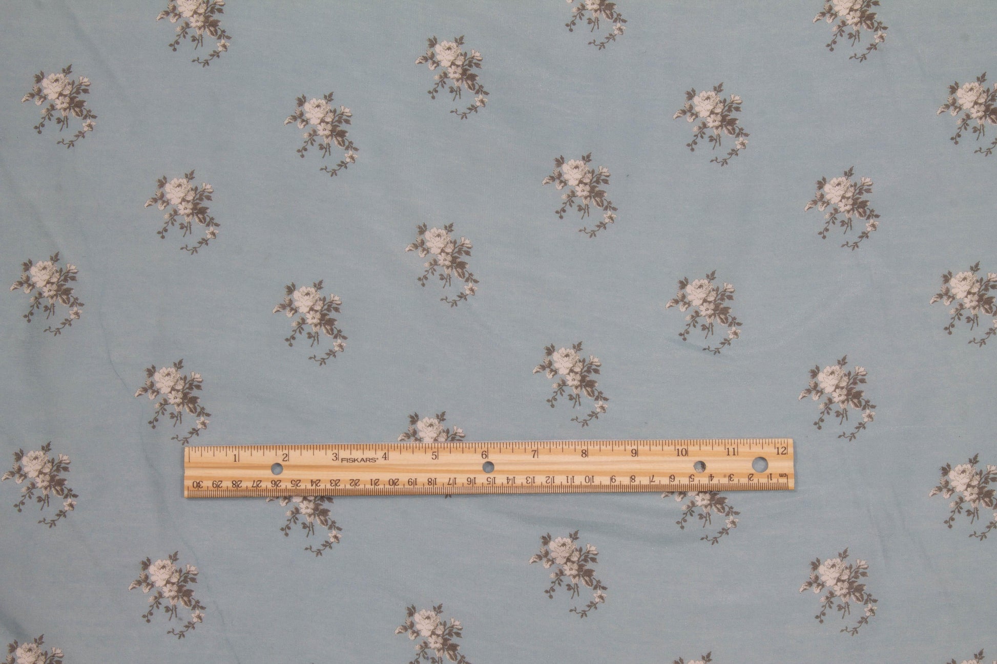 Blue Floral Silk Chiffon - Prime Fabrics
