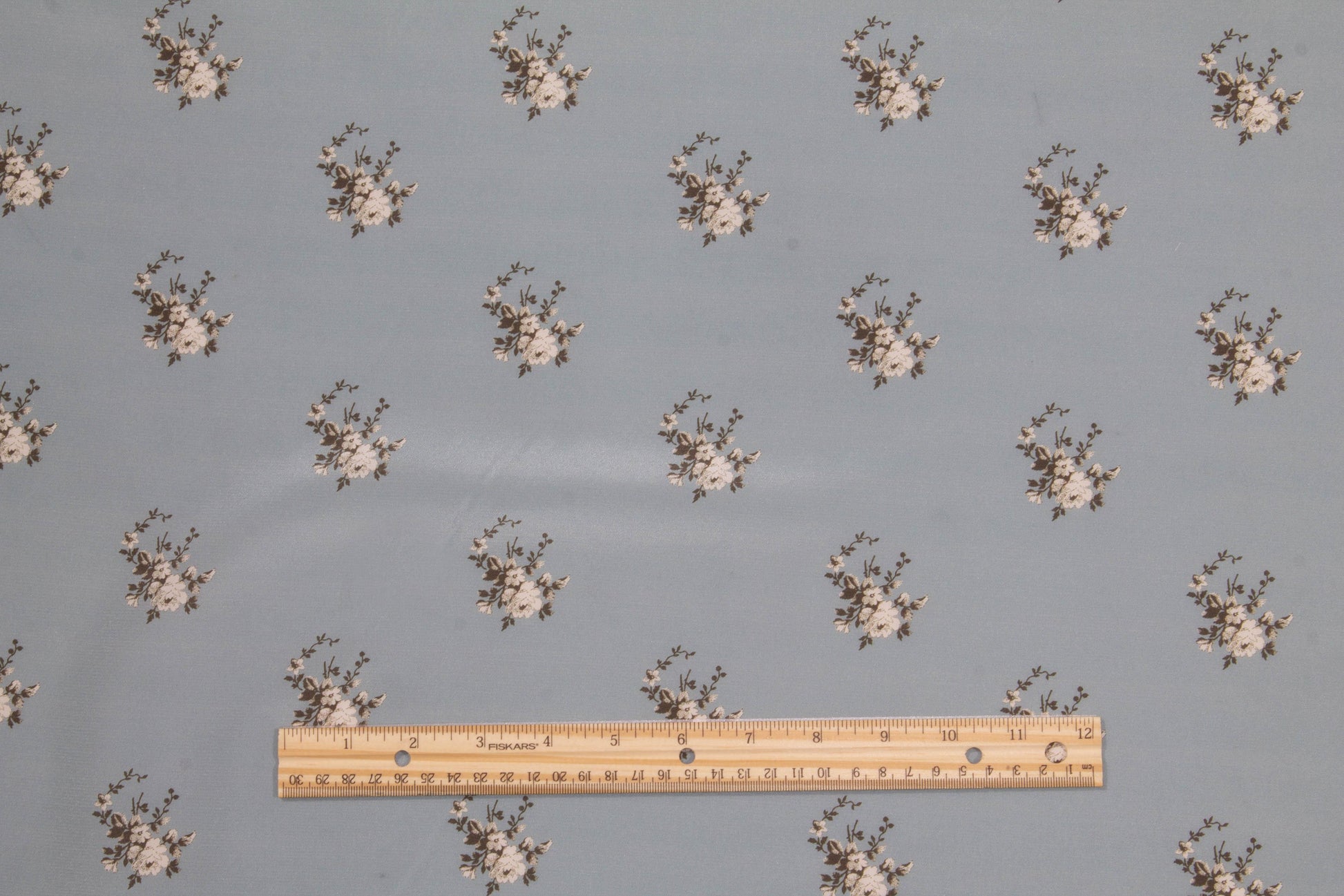Blue Floral Silk Crepe De Chine - Prime Fabrics