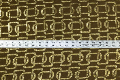 Gold Metallic Double Faced Italian Jacquard - Prime Fabrics