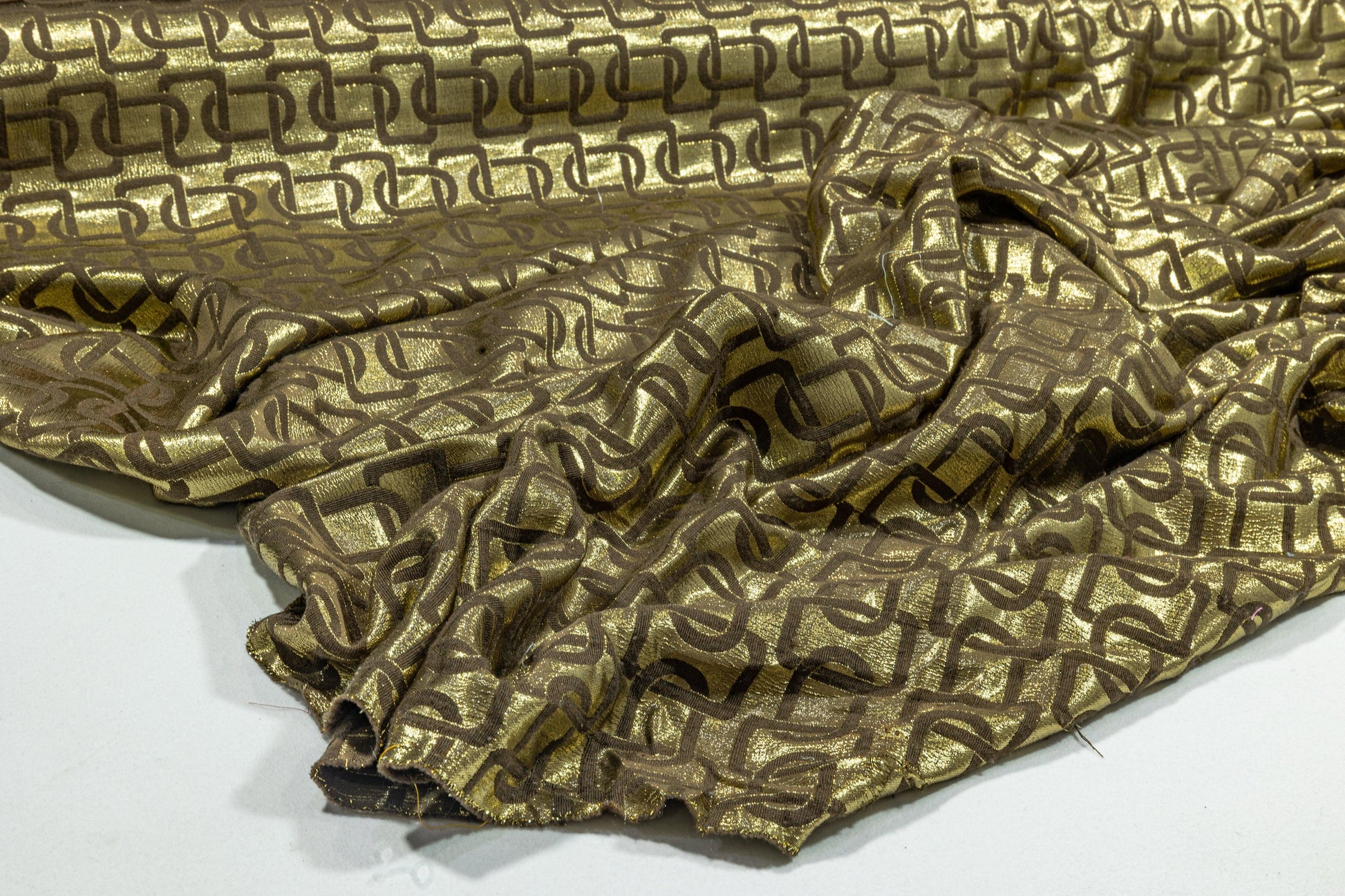 Gold Metallic Double Faced Italian Jacquard - Prime Fabrics