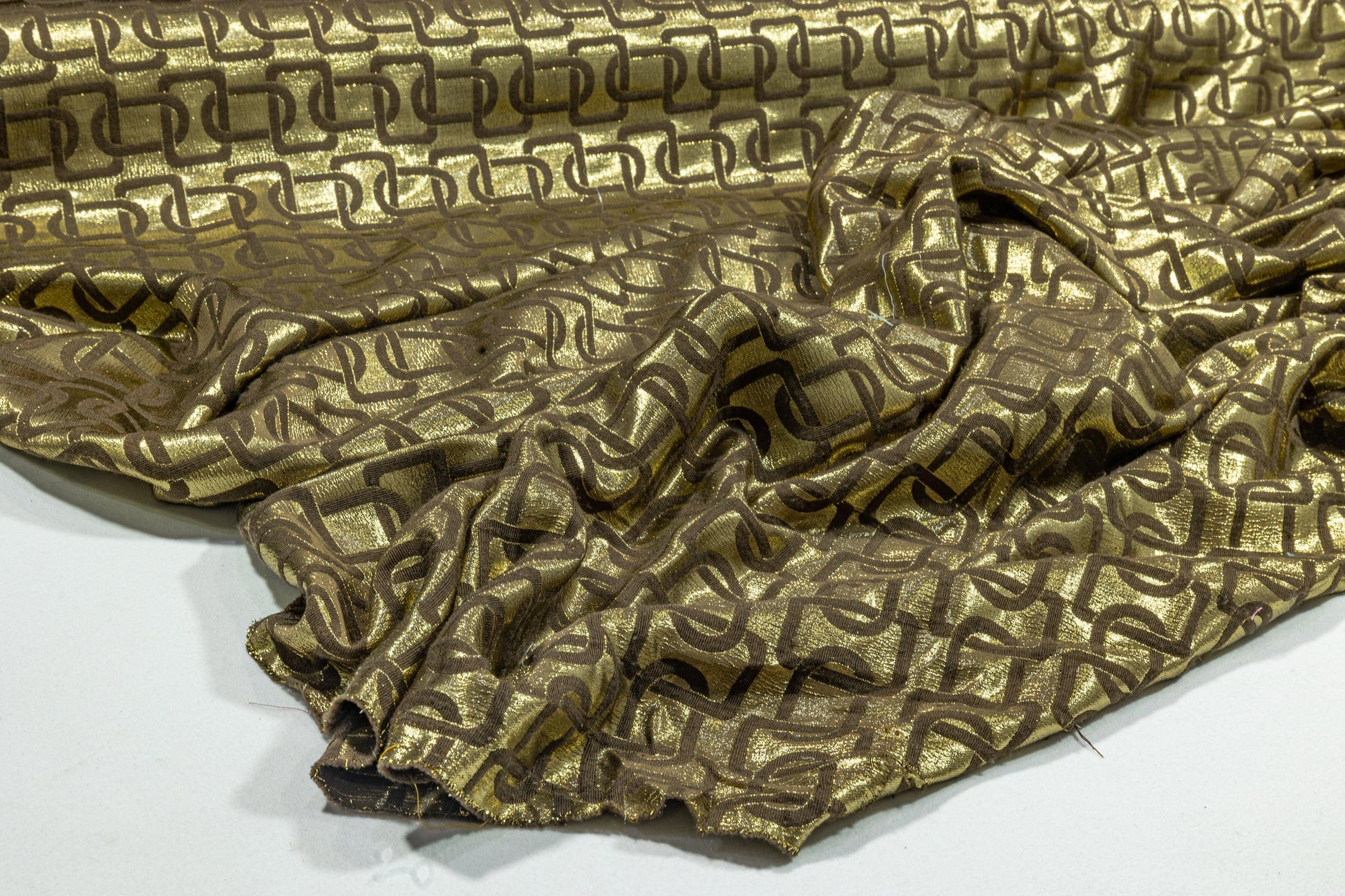 Gold Metallic Double Faced Italian Jacquard - Prime Fabrics