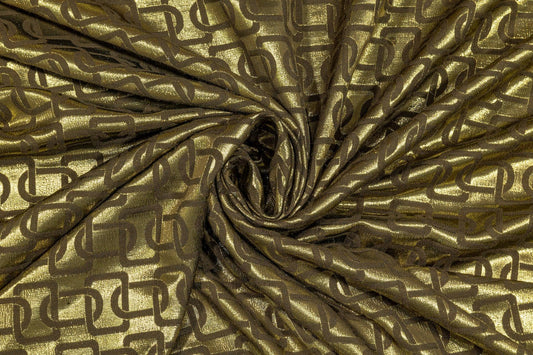 Gold Metallic Double Faced Italian Jacquard - Prime Fabrics