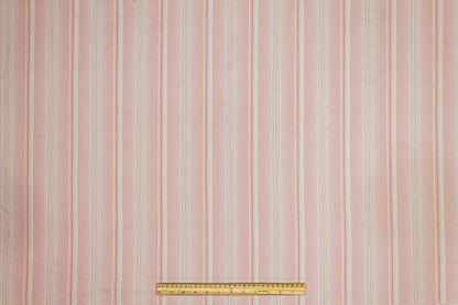 Metallic Striped Cotton - Pink, Gold, Green, White - Prime Fabrics